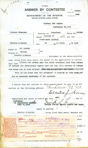 Scanned image of form. See description for text.