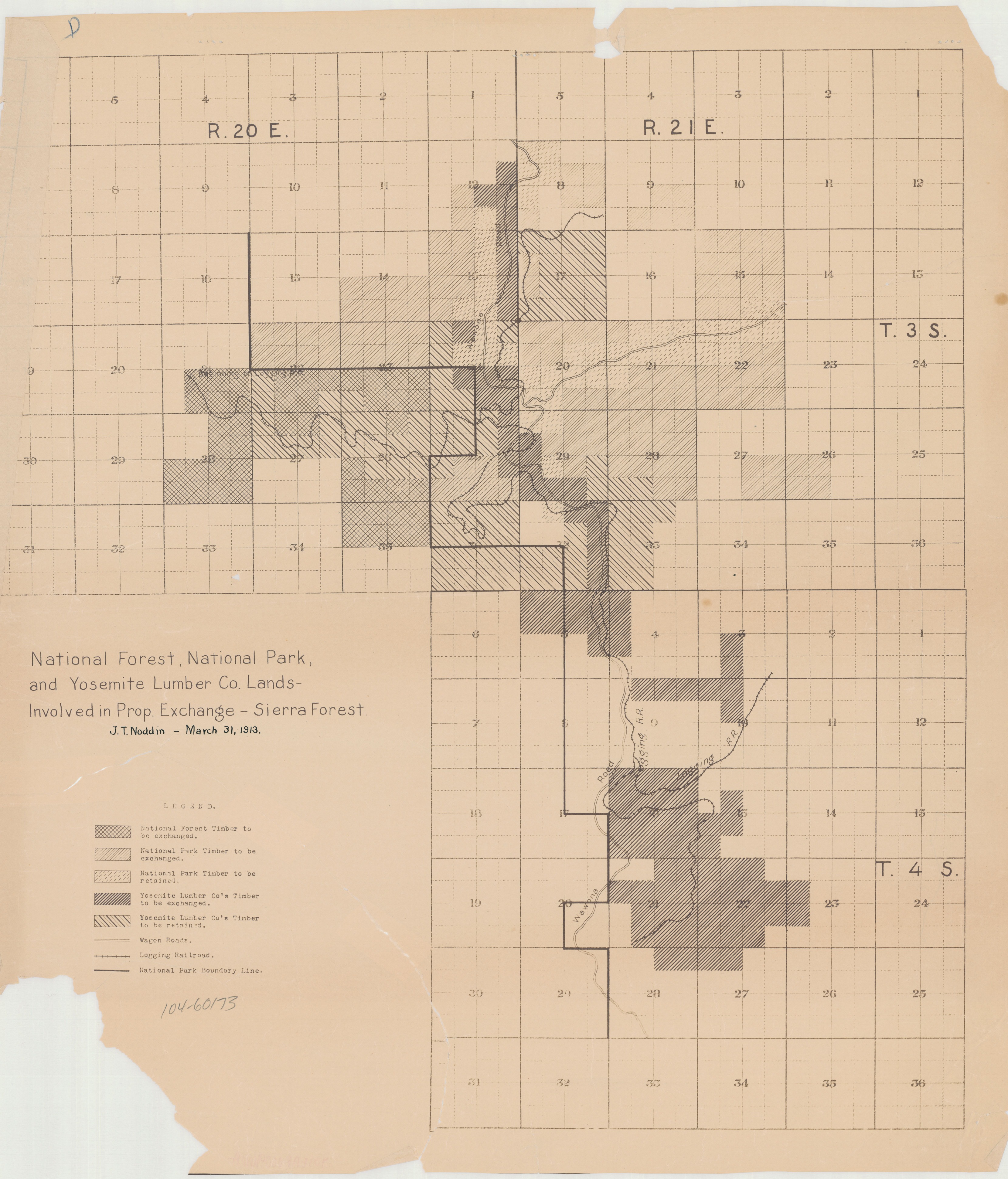 National Forest, National Park, and Yosemite Lumber Co. Lands - Involved in Prop. Exchange - Sierra Forest