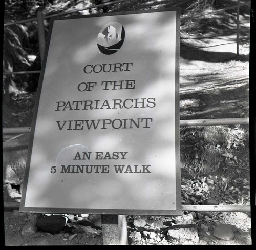 BW Photos of trailside exhibits.