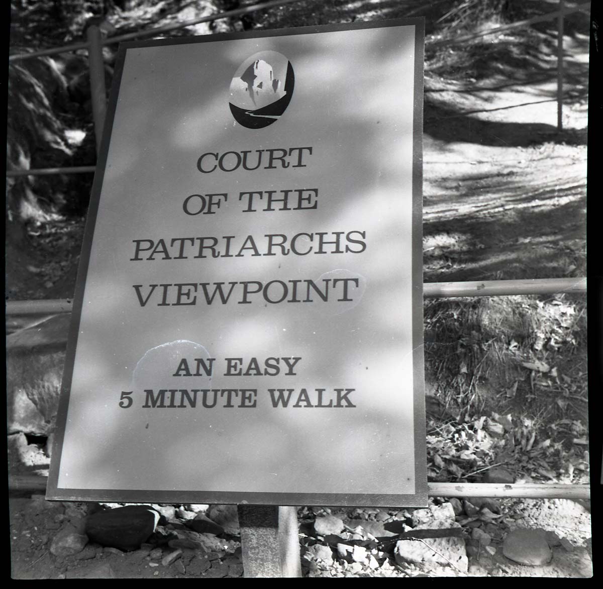 BW Photos of trailside exhibits.