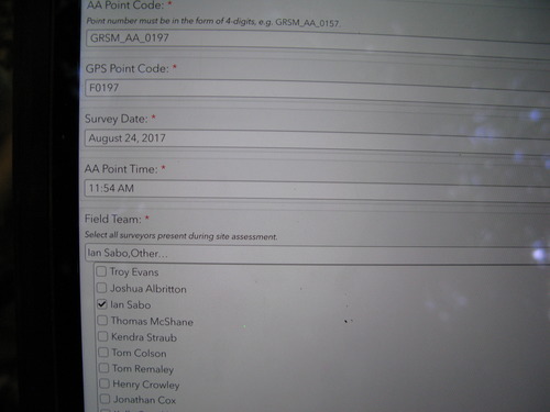 GRSM Accuracy Assessment. Plot Code: GRSM_AA_0197_1