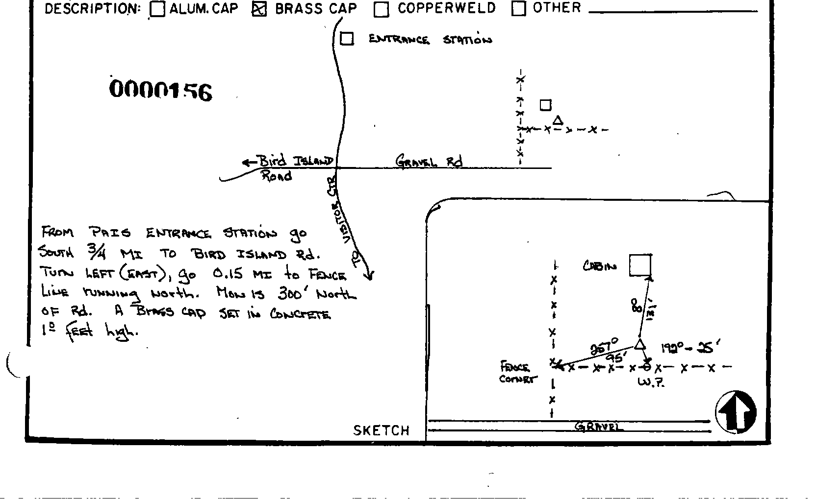 00000156 Survey Monumentation Sketch