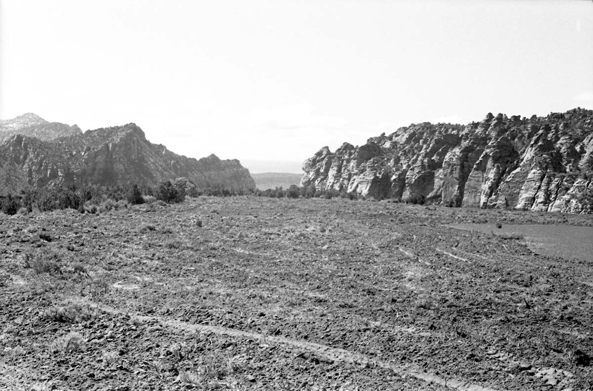 BW photo of the 1937 grazing study 35MM. Photo of large chained area for grazing.