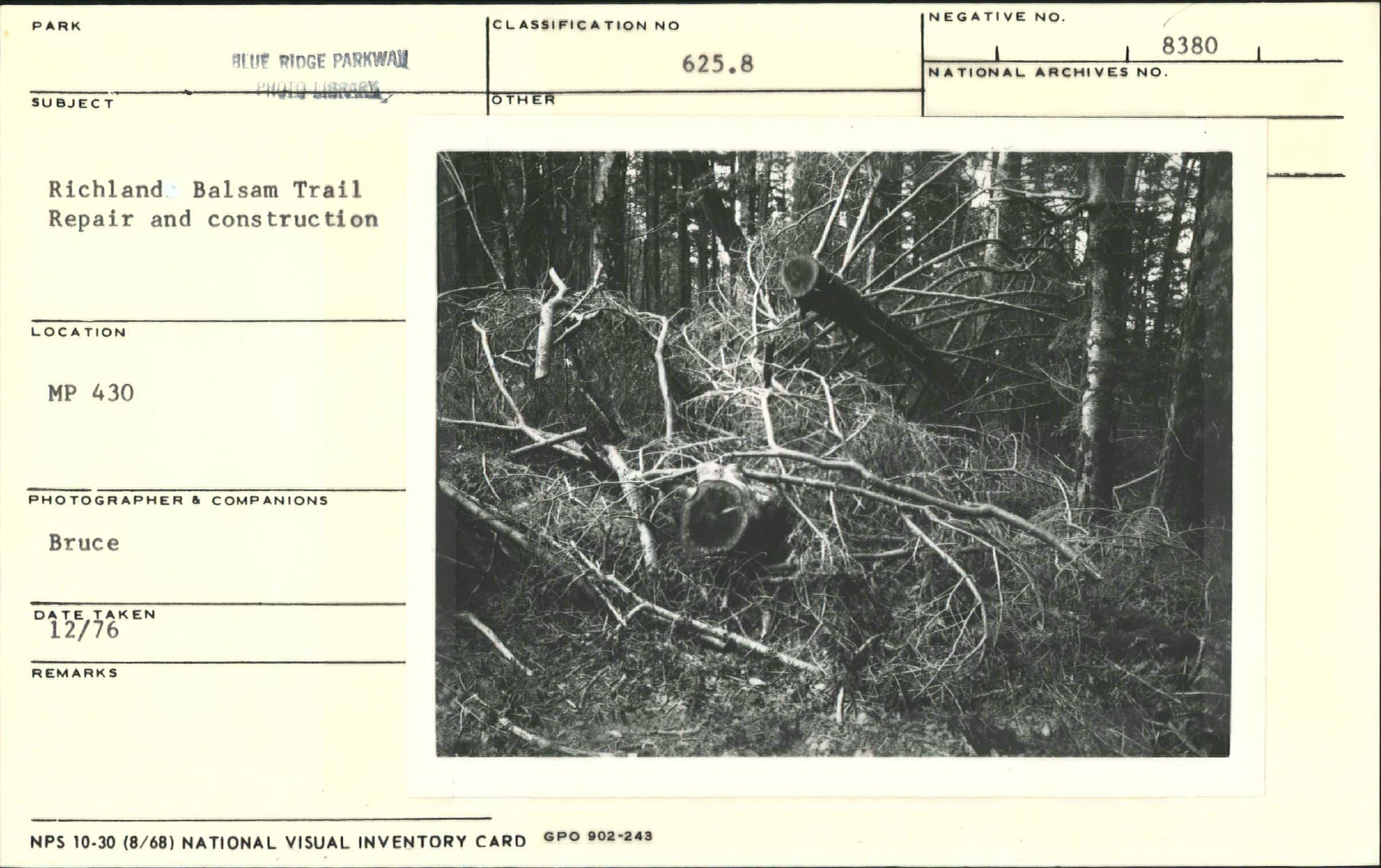 Richland Balsam Trail repair and construction