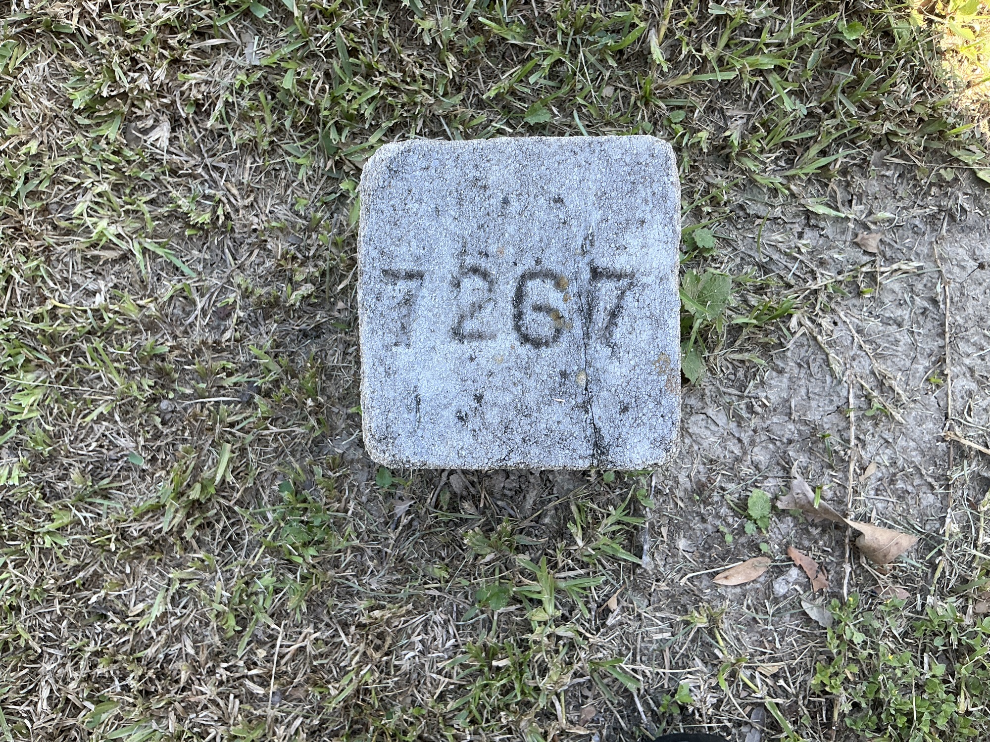 Top of flat marble marker