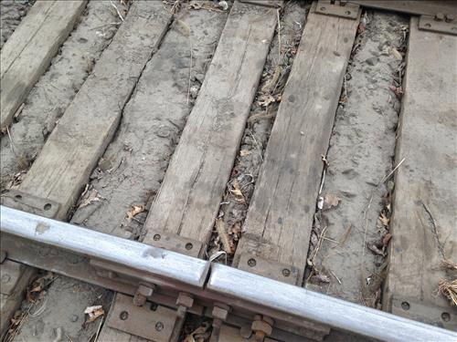 Before Pictures of Steamtown Runner track Repairs from SR-7 to West Crossing May 2015
