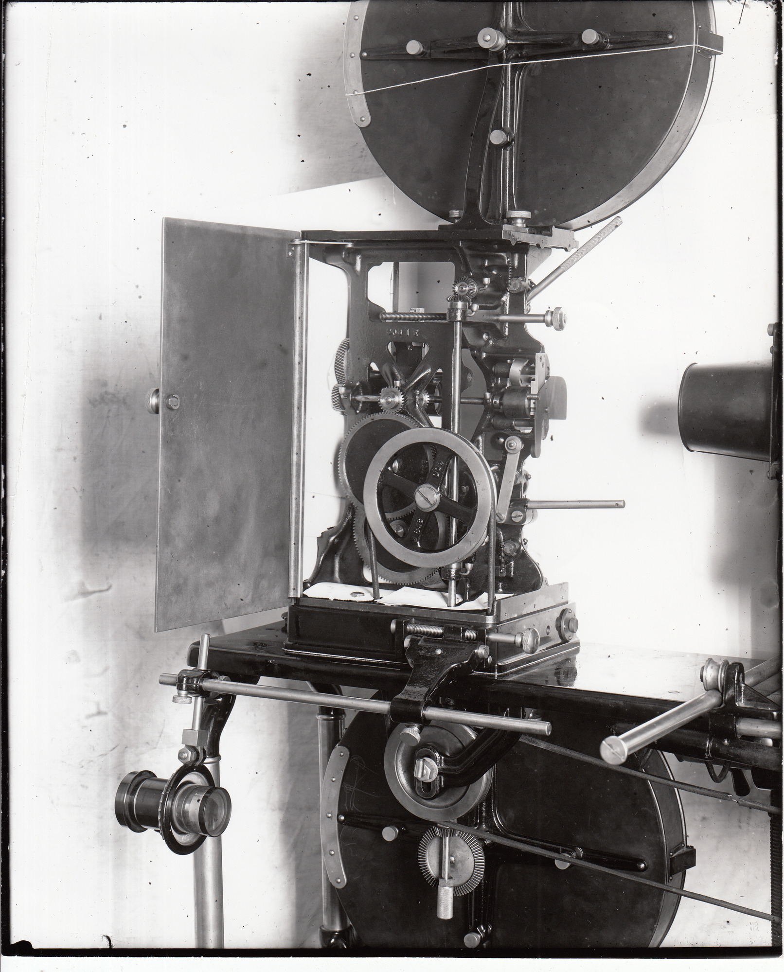 Edison projecting kinetoscope, door open.