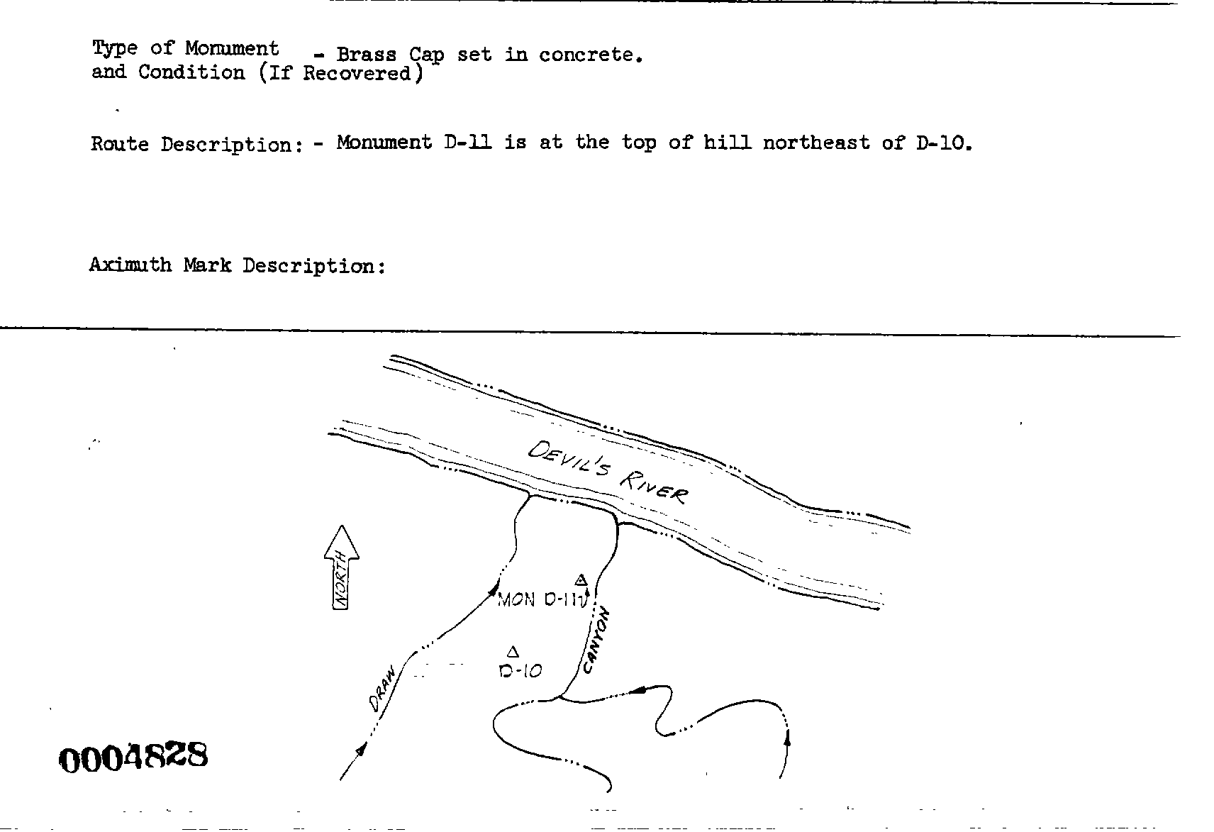00004828 Survey Monumentation Sketch
