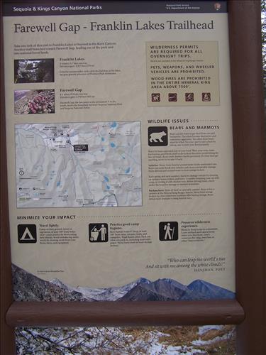 Mineral King--trailheads--orientation--Sequoia and Kings Canyon National Parks--11/2009