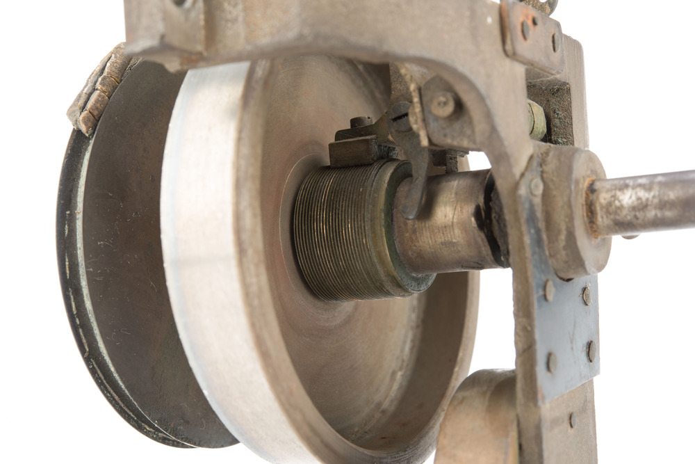 Edison Talking Doll prototype mechanism, showing feedscrew