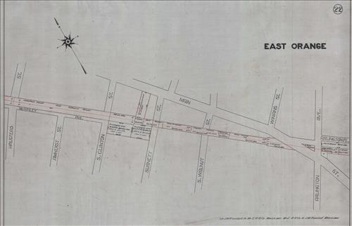52428.LK--Property Map--Morris and Essex Railroad--Newark to Orange, NJ