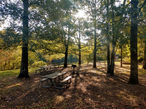 Canyon Mouth Park is a great place to enjoy the day. Numerous picnic tables and grills are found along the river and woods.