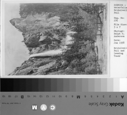 Bridalveil Fall and Leaning Tower.