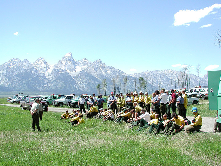 Fire camp at Grand Teton National Park