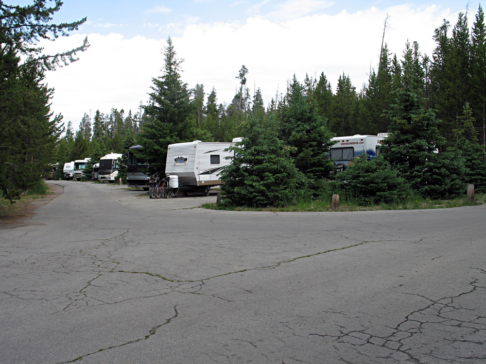 RVs at Fishing Bridge RV Park