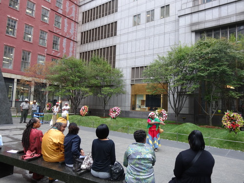 Fusha Dance begins their performance at the outdoor memorial