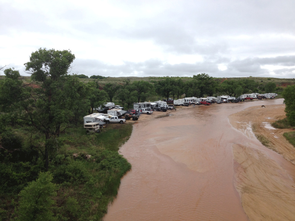 RV camping at Lake Meredith