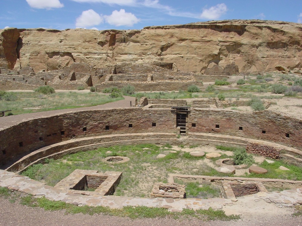 The great kiva in the plaza of Chetro Ketl