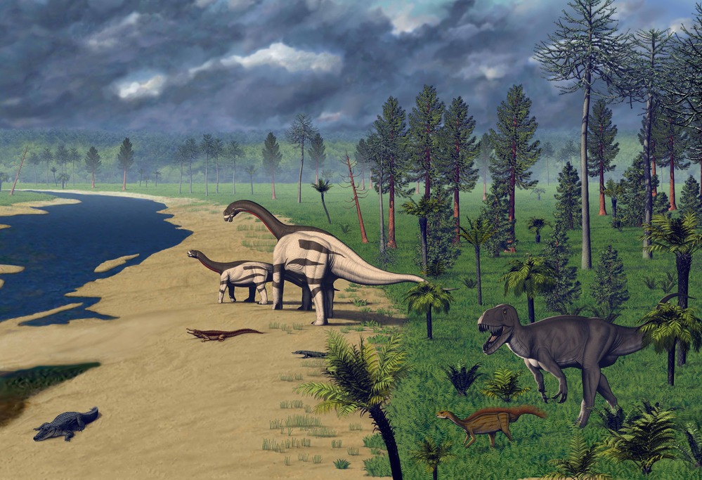 Another section of the Morrison Mural showing a portion of the river.