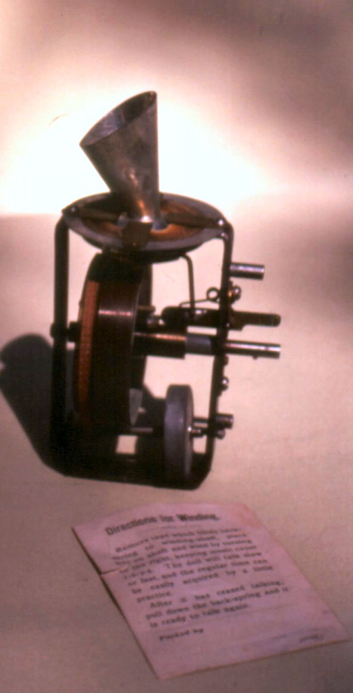 Edison Talking Doll cylinder on mechanism