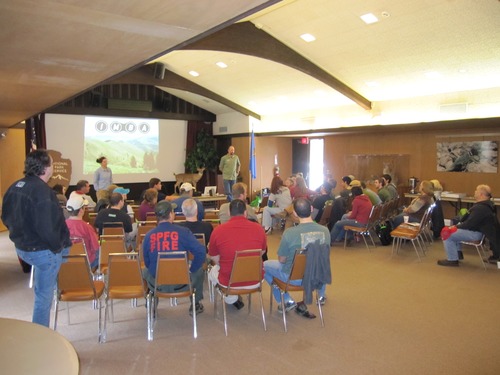 Chris and Leslie Kehmeier beginning the mornings program.