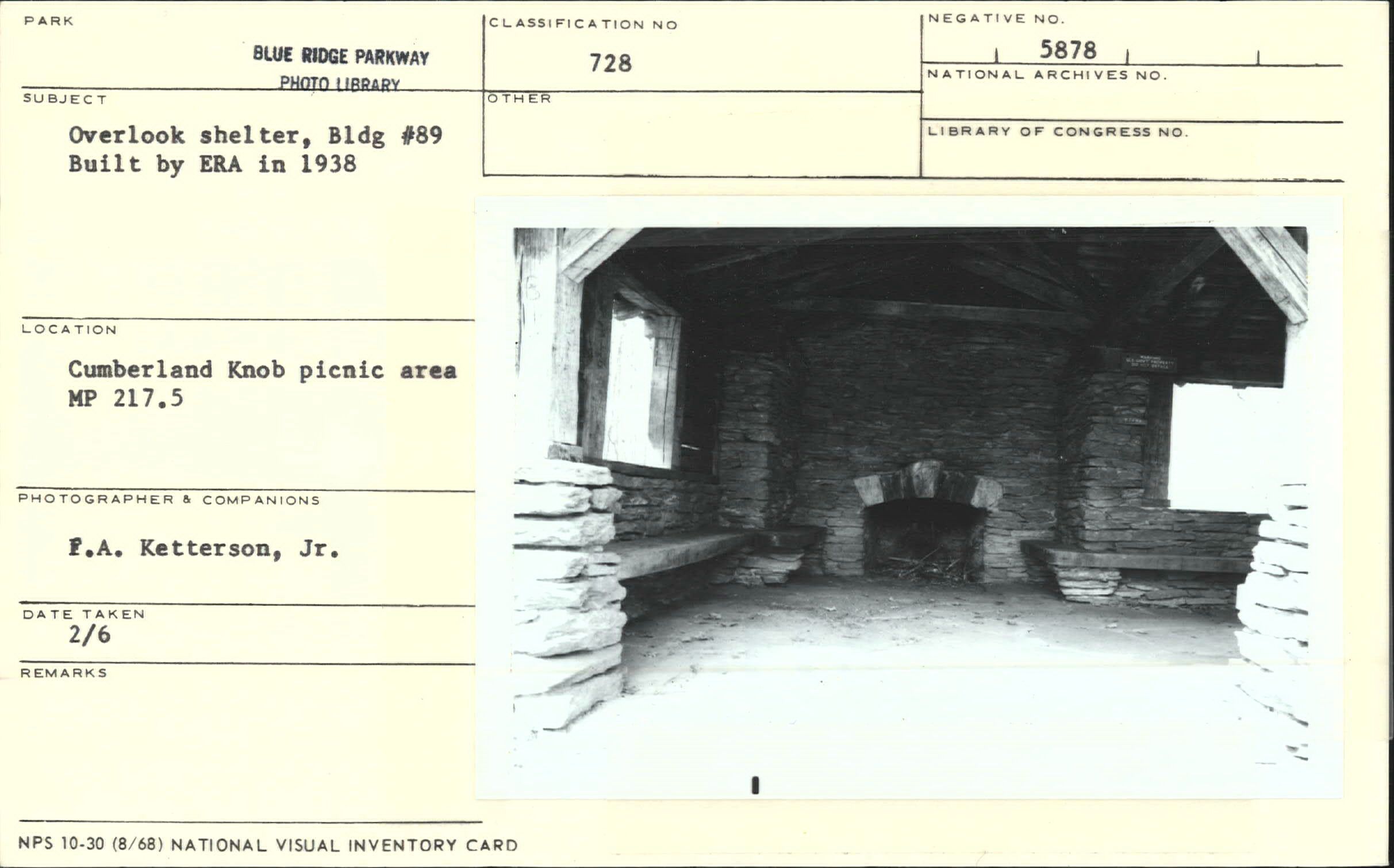 Overlook Shelter, Bldg. #89