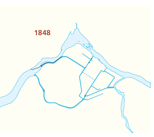 Lowell National Historical Park 1848 Canal Map
