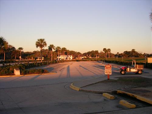 Public parking lot at Castillo de San Marcos National Monument in January 2008