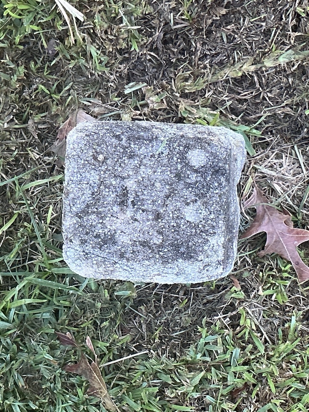 Top of flat marble marker