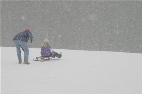 Sledding at Kendall Hills 1