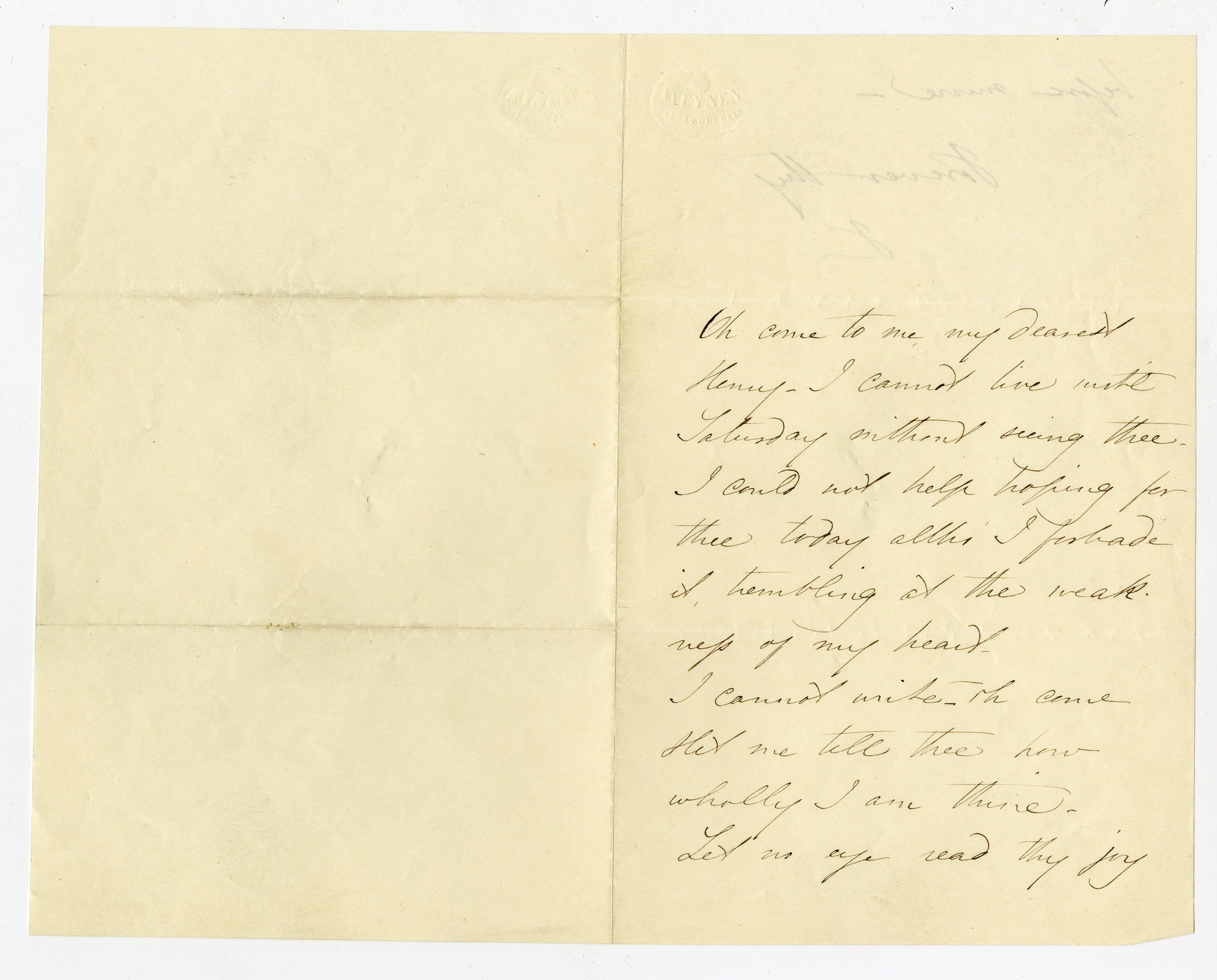 Manuscript letter