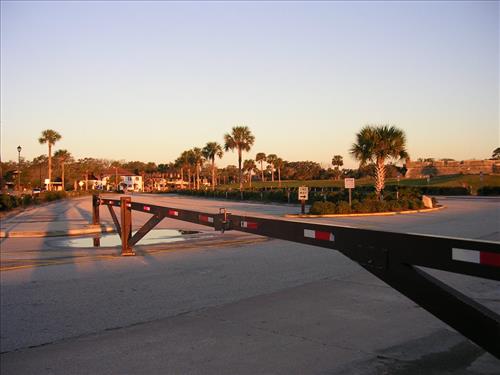 Public parking lot at Castillo de San Marcos National Monument in January 2008