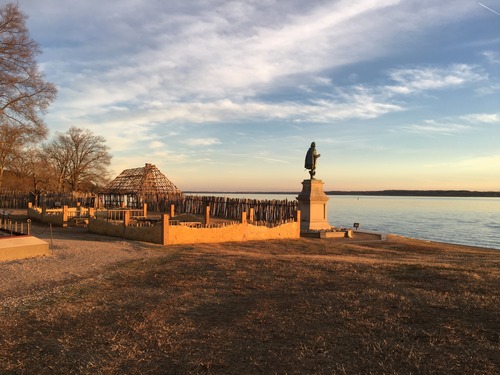 John Smith Statue at Historic Jamestowne by the James River