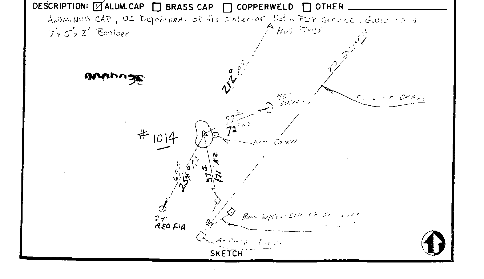 00000036 Survey Monumentation Sketch