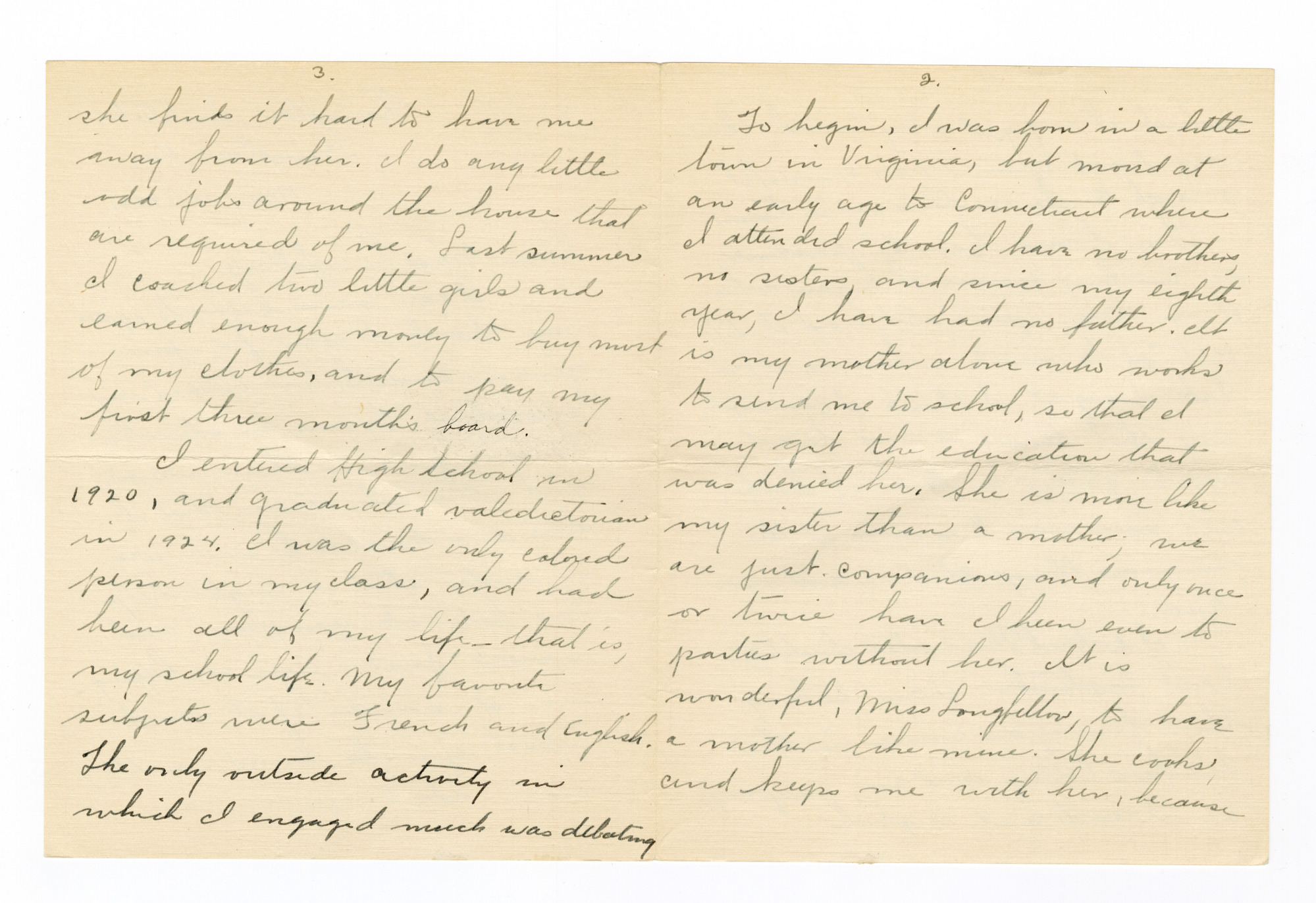 Manuscript letter