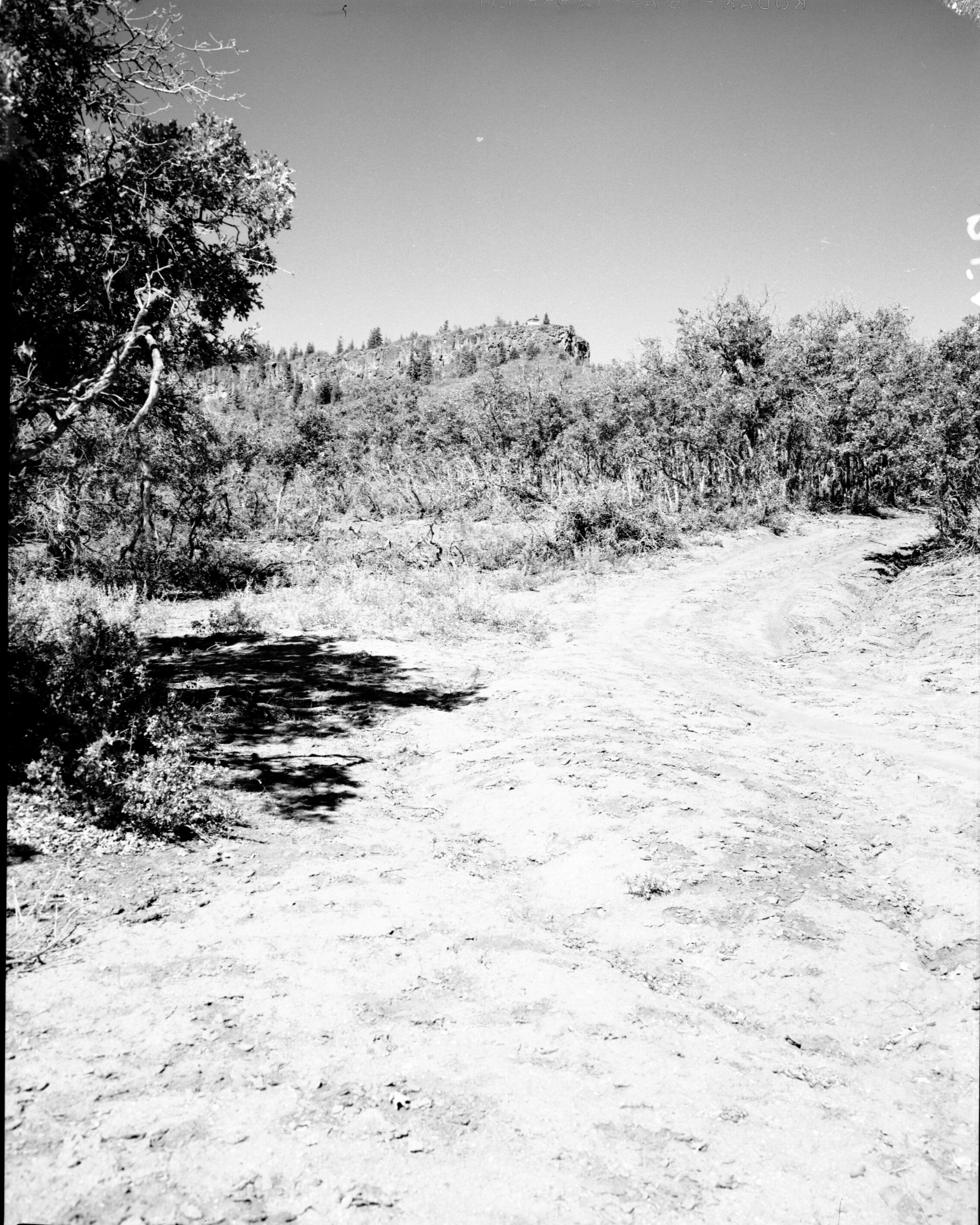 The fire lookout on Lava Point, Building 139 from a distance.