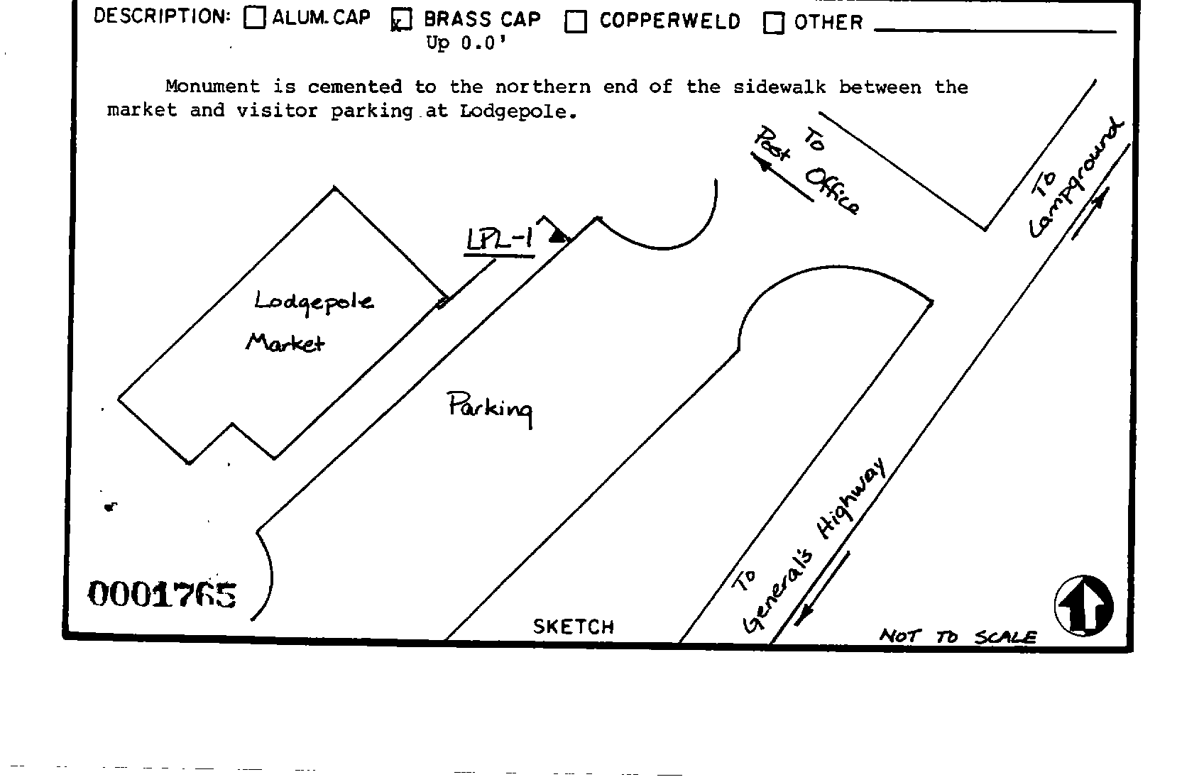 00001765 Survey Monumentation Sketch