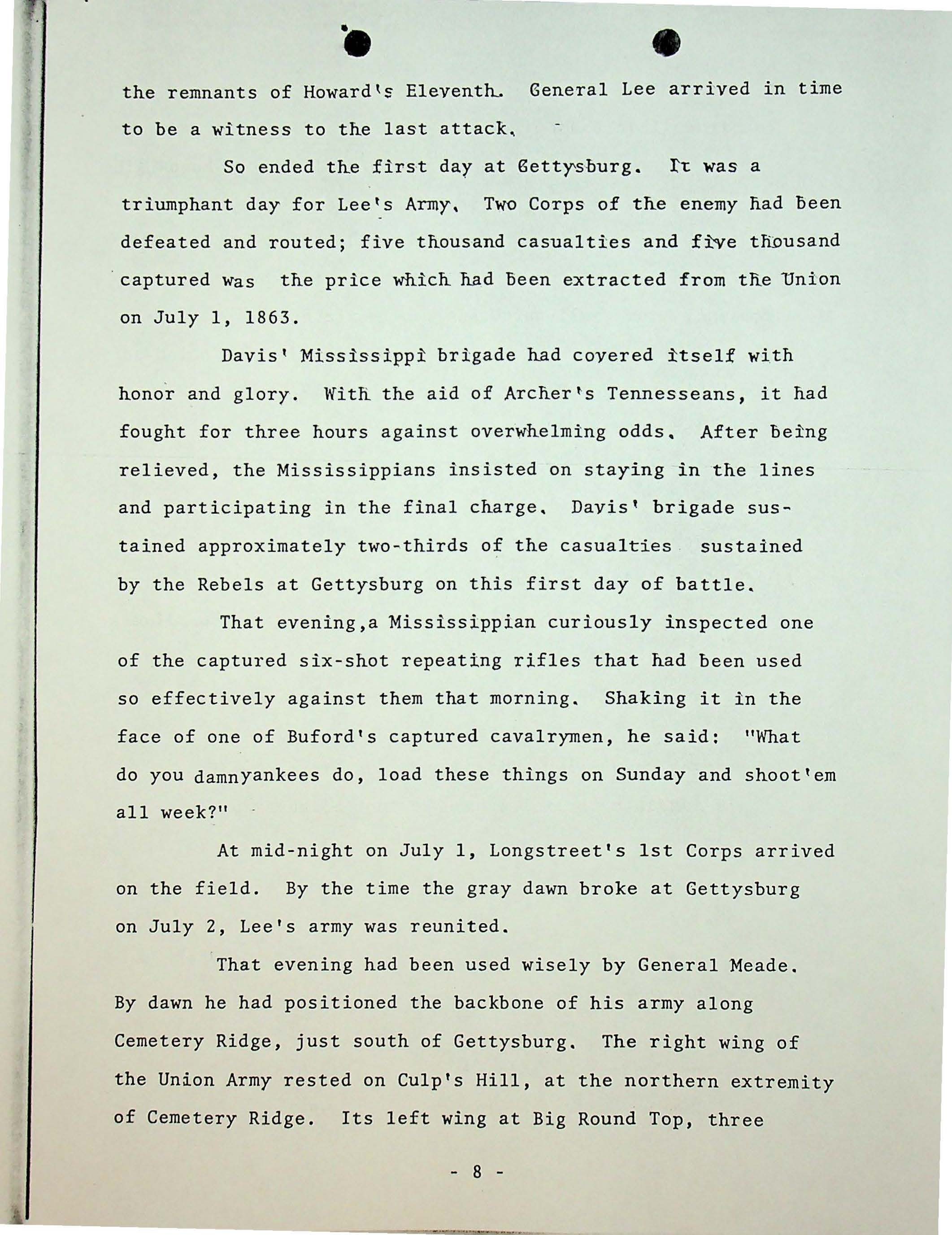 White paper with typed black text