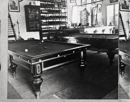 Detail of RL-16,492. Caption, handwritten: "The Saloon" at Cosmopolitan. Copy Neg: July 1985 by Michael Dixon