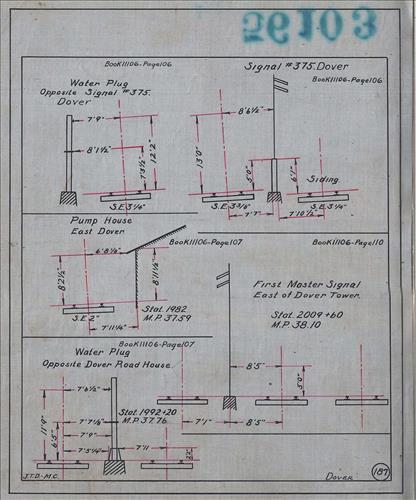 56103.LB--clearance sketches--Structures less than 8 feet from center line of track or less than 22 feet above top of rail [Group 05]