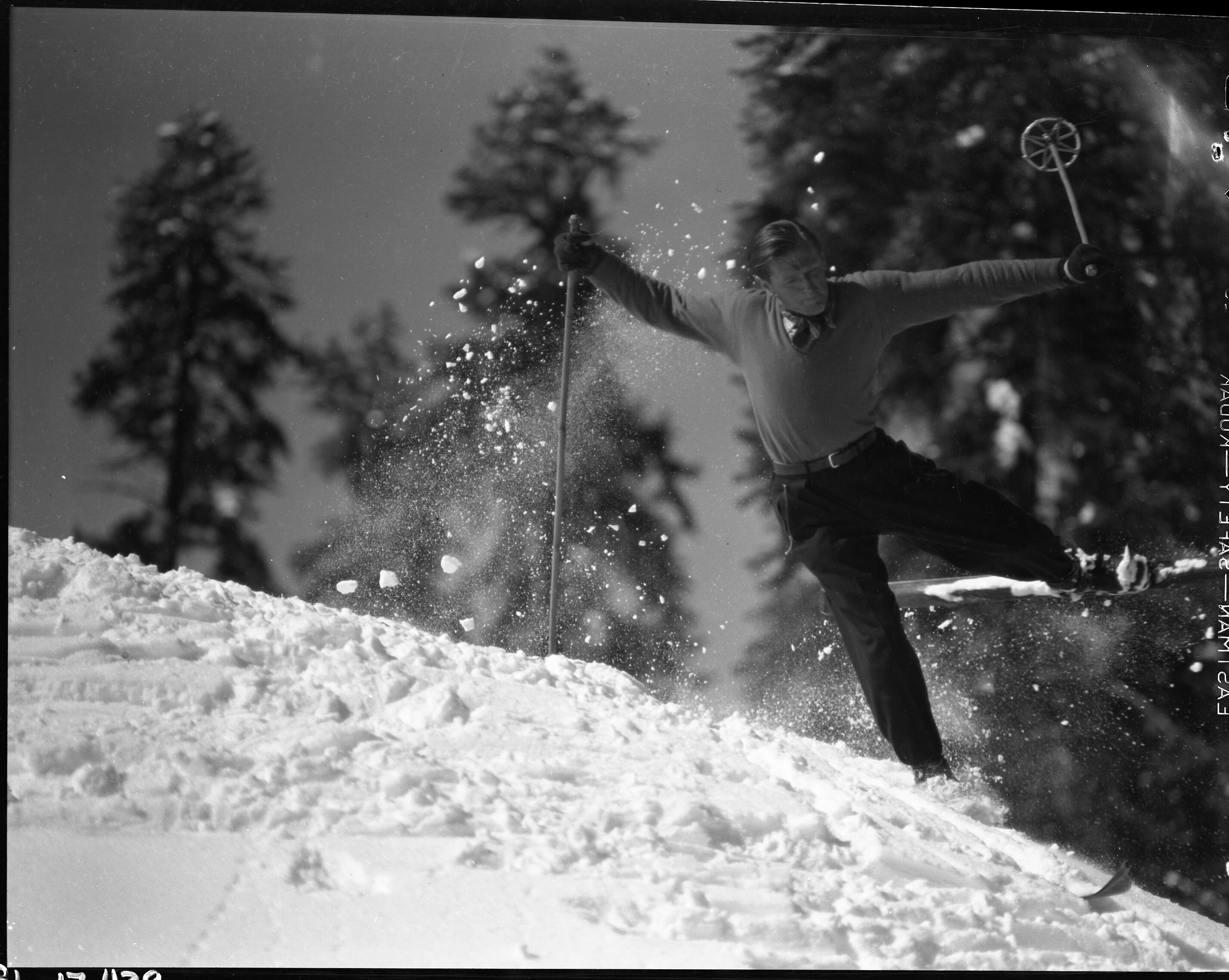 Hannes Schroll on skis at Badger Pass