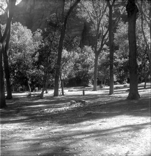 Road work/construction for The Grotto parking area.