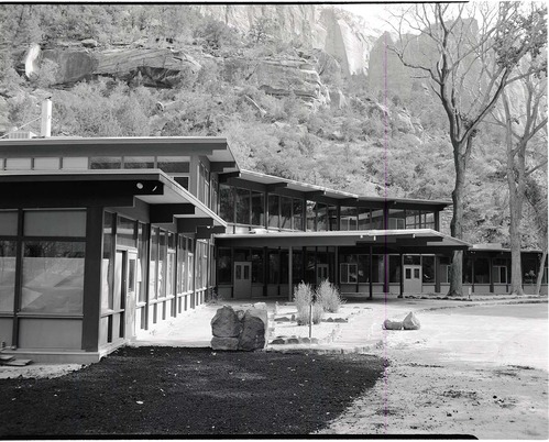 Reconstructed lodge after burning down on January 28, 1966.