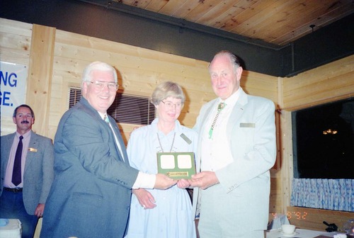 Color Photos of awards ceremony.