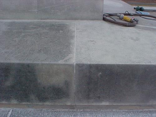 Cleaning the Peace Memorial at Gettysburg National Mililary Park in March 2007