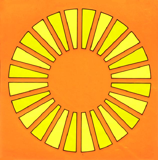 a rayed circle (stylized sun)