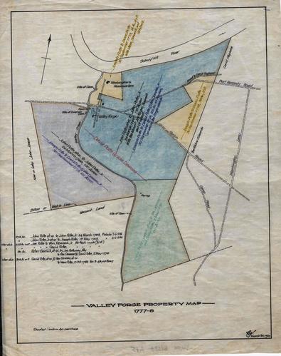 Valley Forge Property Map, 1777-8