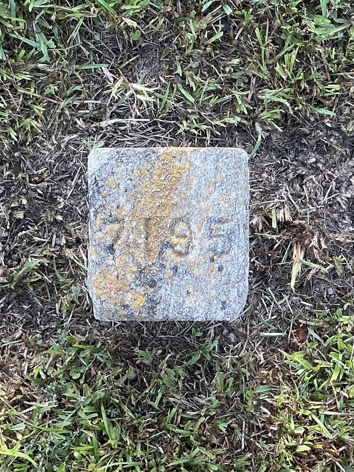 Top of flat marble marker