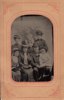 Thomas Edison with Mina Edison, Madeleine Edison, Charles Edison, Theodore Edison, and others.