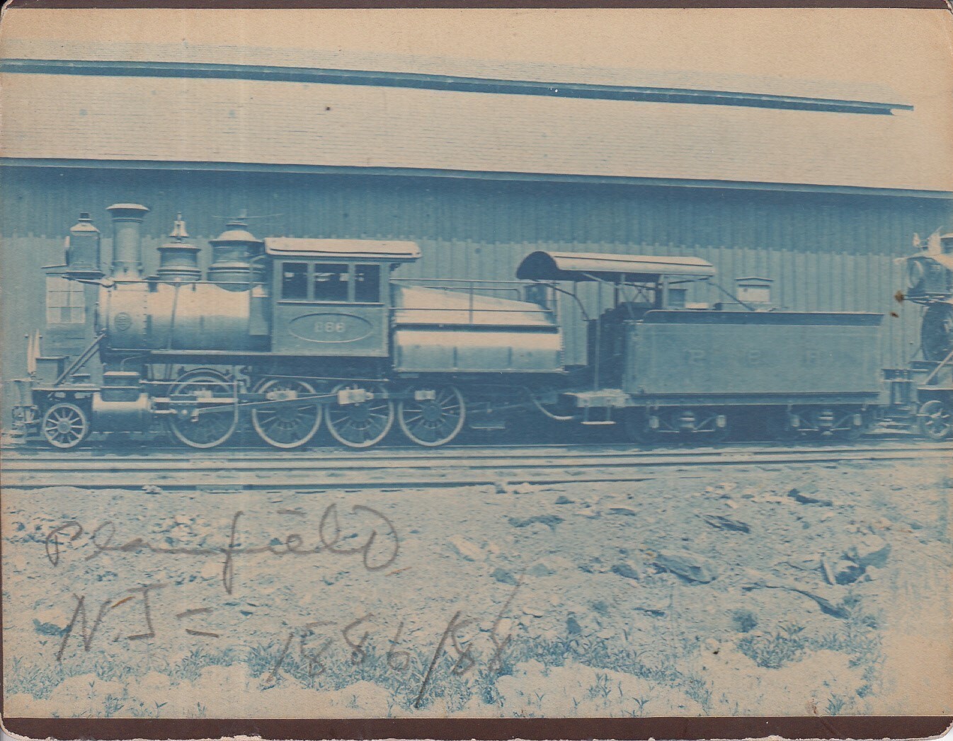 Locomotive and coal car.